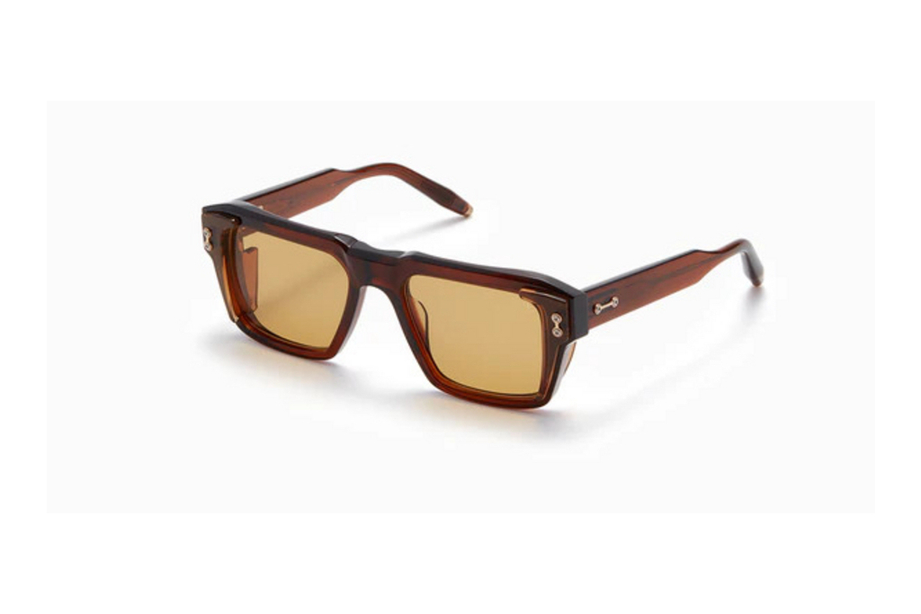 Akoni Eyewear   AKS-105 E Senape - ARCrystalDark Brown - Warm Taupe - BRUSHED White Gold w/ Senape - AR