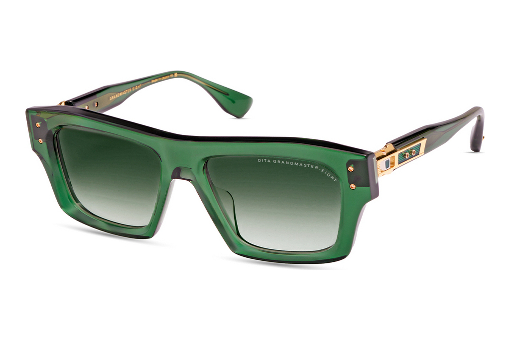 DITA   DTS-458 02A-Asian-Fit CADIUM GREEN GRADIENTCRYSTAL PINE - YELLOW GOLD