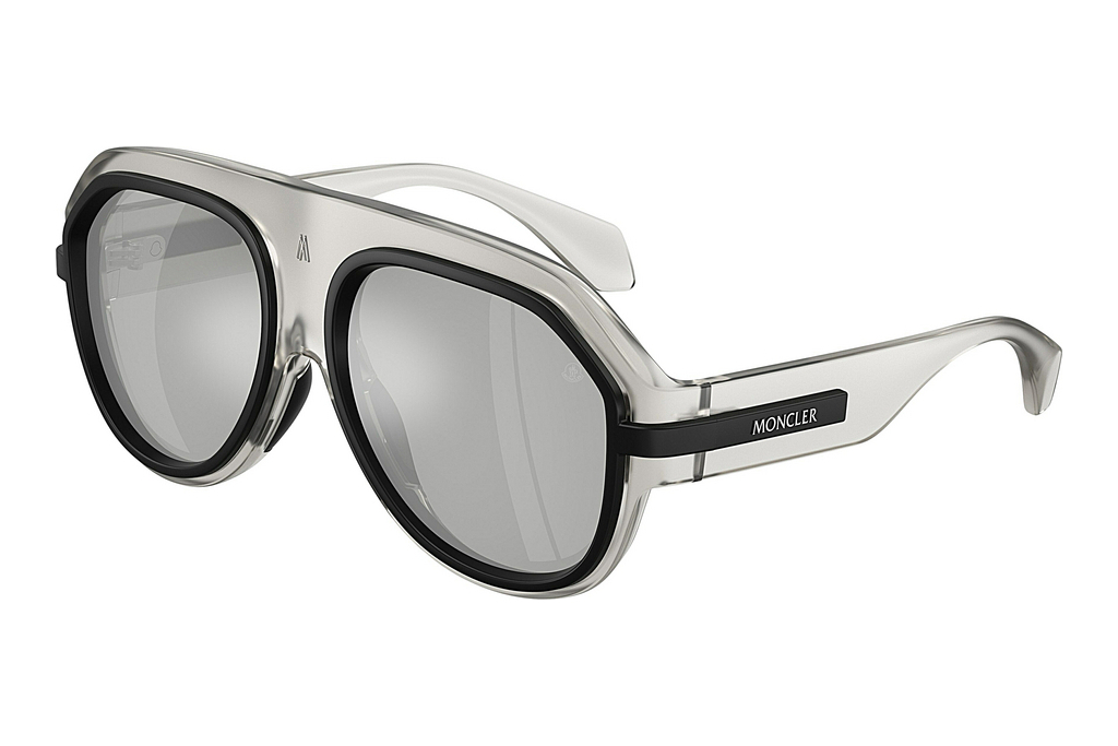 Moncler   ME8012U 50078V Mirror SilverMatte Transparent Grey